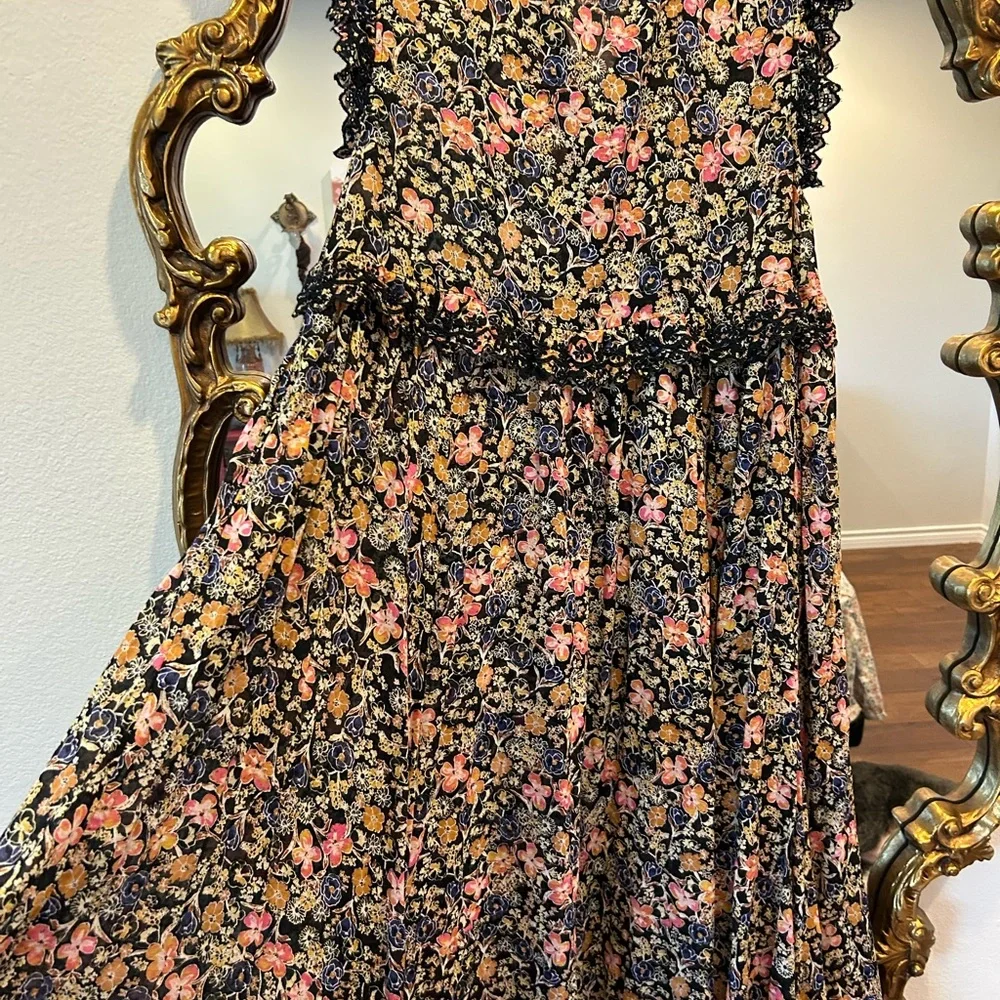 NWOT Free People Milania Floral Maxi Dress size S - Picture 9 of 9